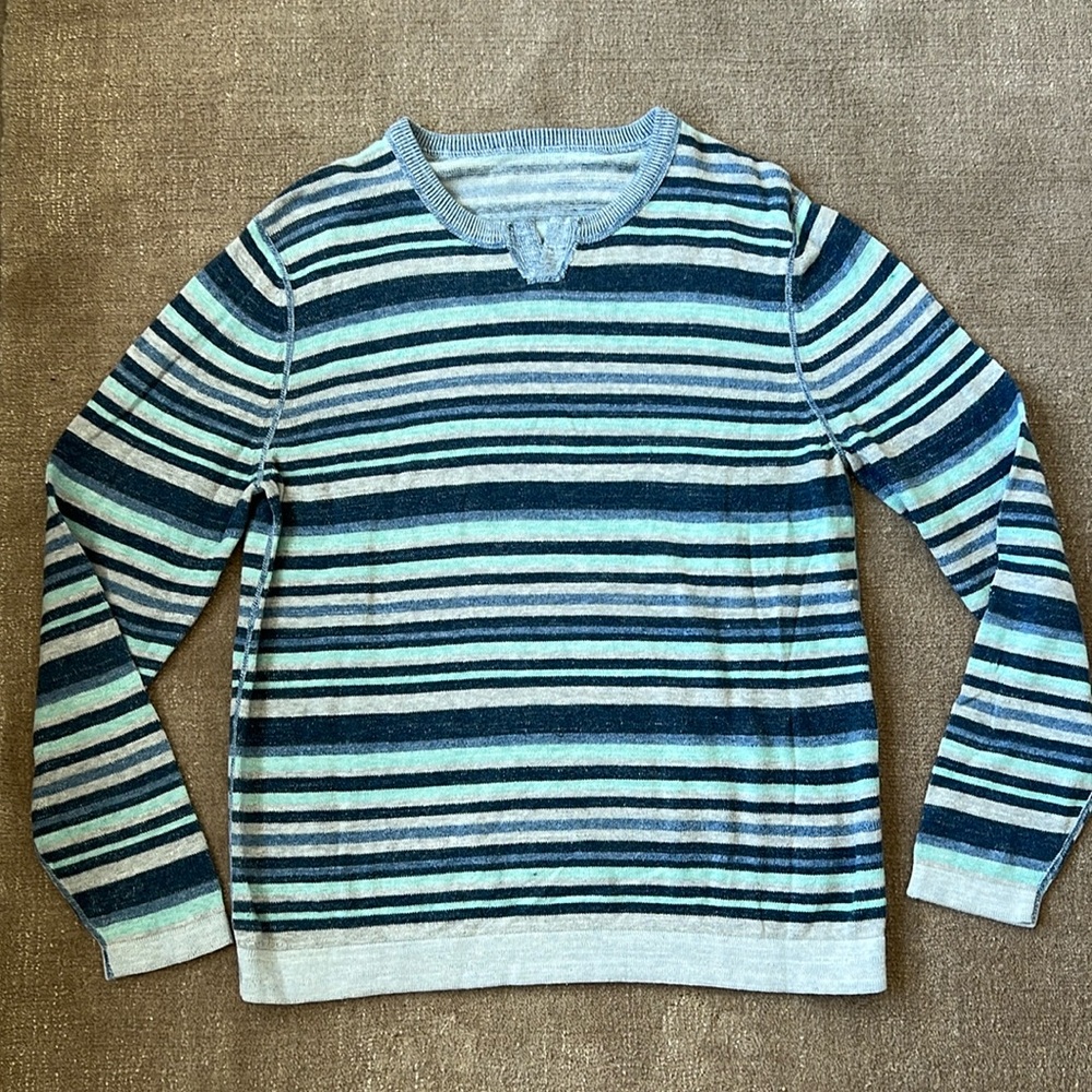 Tommy Bahama Linen/Cotton Reversible Pullover Sweater, Size S